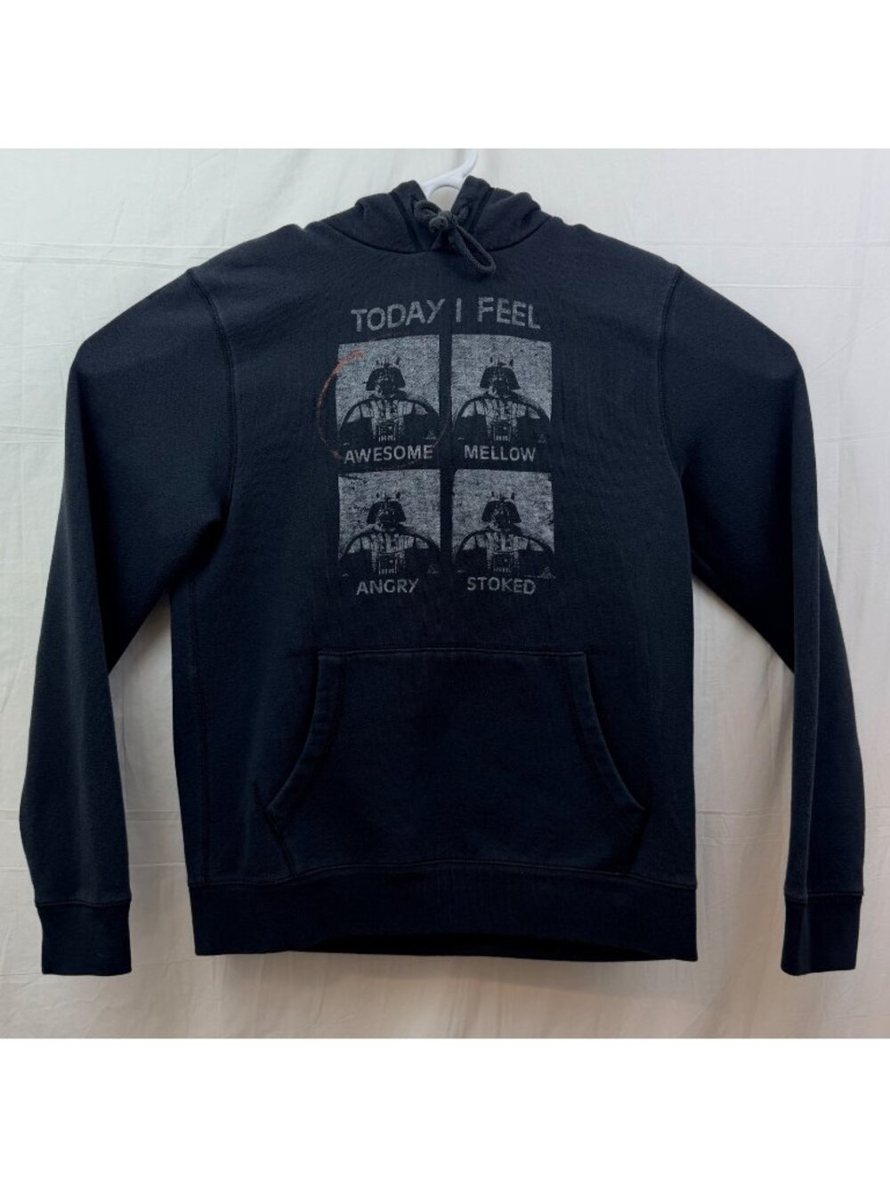 Star Wars Darth Vader Today I Feel Pullover Hoodie Unisex M Black Junk Food